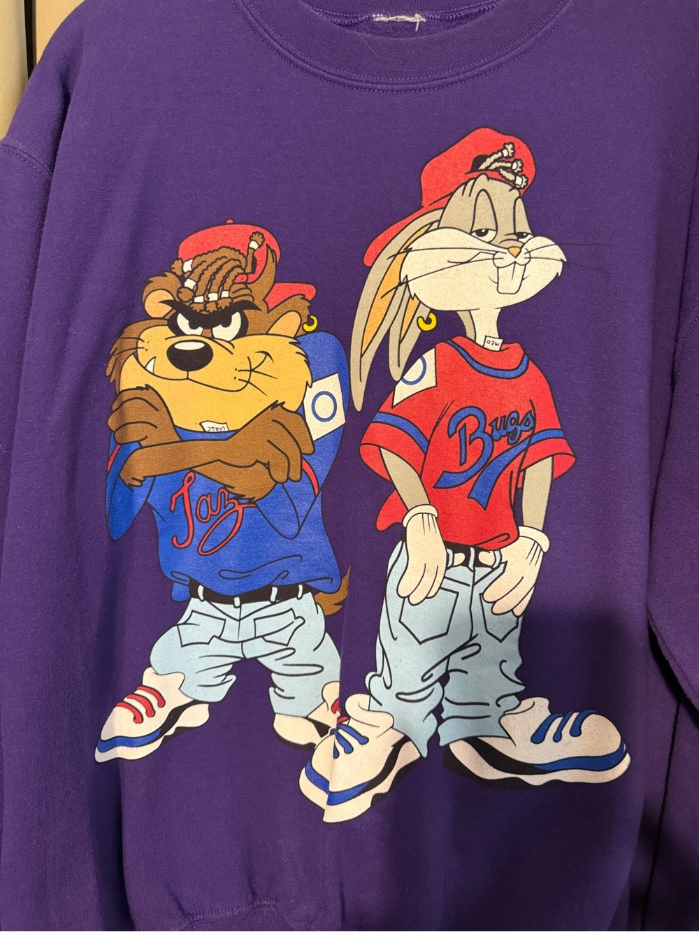 Warner Bros. Purple Looney Tunes Crewneck